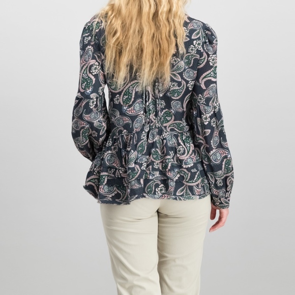 William Rast Atwood Pintuck Tie Neck Top - Picture 3 of 8